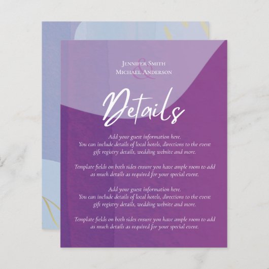 Scandinavische Japandi Modern Abstract Bruiloft (Voorkant / Achterkant)