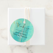 Scandinavische Japandi Modern Abstract Bruiloft Bedankjes Labels (In situ)