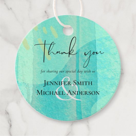 Scandinavische Japandi Modern Abstract Bruiloft Bedankjes Labels (Voorkant)