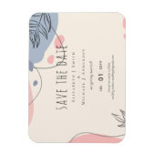 Scandinavische Japandi Modern Abstract Bruiloft Magneet (Verticaal)