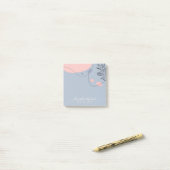 Scandinavische Japandi Modern Abstract Bruiloft Post-it® Notes (Op bureau)