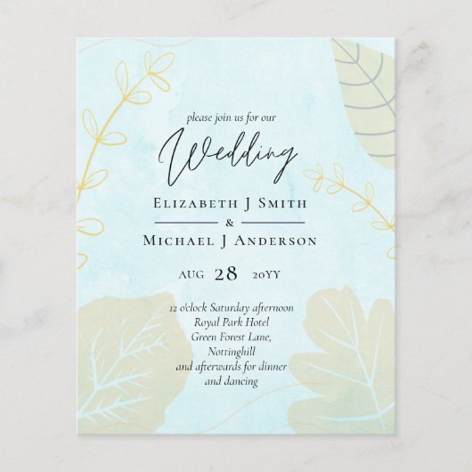 Scandinavische Japandi Moderne Abstracte Trouw (Voorkant)