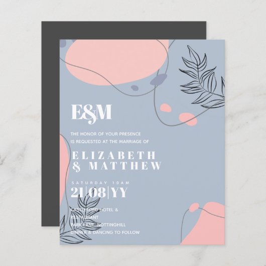 Scandinavische Japandi Moderne Abstracte Trouw (Voorkant / Achterkant)