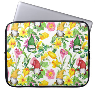 Scandinavische kabouters: voorjaarsbloesem waterve laptop sleeve