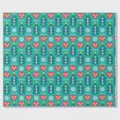 Scandinavische kerst cadeaupapier (Vlak)