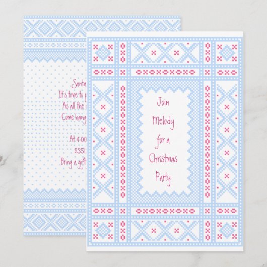 Scandinavische kerst kaart (Voorkant / Achterkant)