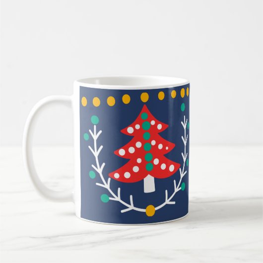 Scandinavische kerst koffiemok (Links)