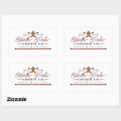 Scandinavische kerst rechthoekige sticker (Vel)