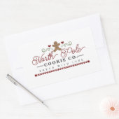 Scandinavische kerst rechthoekige sticker (Envelop)