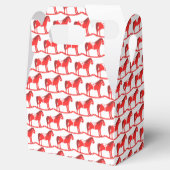 Scandinavische kerst schommelpaard patroon bedankdoosjes (Geopend)