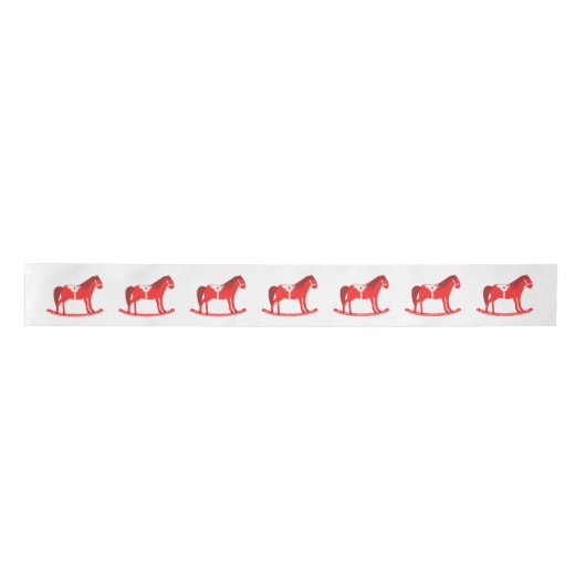 Scandinavische kerst schommelpaard patroon lint (Voorkant)
