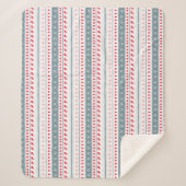 Scandinavische kerst sherpa deken (Voorkant)