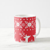 Scandinavische Kerst: Sneeuwvlokken & Herten Koffiemok (Voorkant rechts)