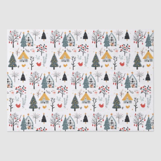 Scandinavische kerst tissuepapier (Voorkant)