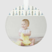 Scandinavische kerstbomen foto ornament (achterkant)