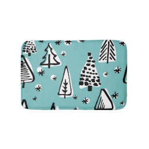 Scandinavische kerstbomen: graphics. badmat