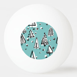 Scandinavische kerstbomen: graphics. pingpongballen