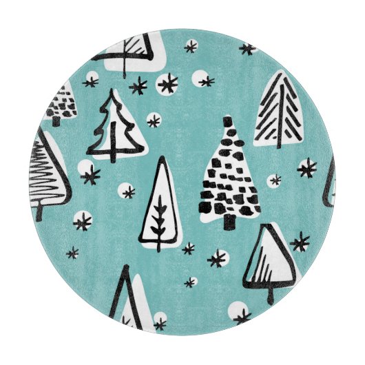 Scandinavische kerstbomen: graphics. snijplank (Voorkant)