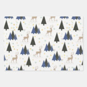 Scandinavische kerstbomen Reeks 3 Inpakpapier Vel (Voorkant)