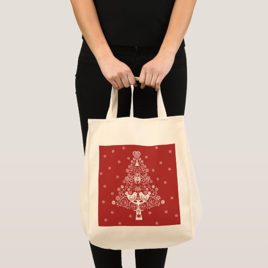 Scandinavische kerstboom magie tote bag (Voorkant (product))