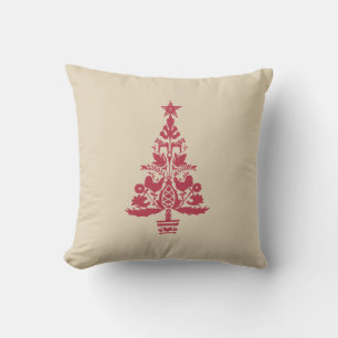 Scandinavische kerstboom rood Sinaasappel Nordic T Kussen