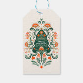 Scandinavische kerstboomcadeautjes label cadeaulabel (Achterkant)