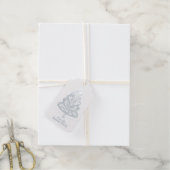 Scandinavische kerstboomkaart met Folie Cadeaulabels (Met Koord)