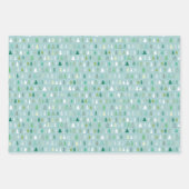 Scandinavische kerstboompatronen inpakpapier vel (Voorkant 3)