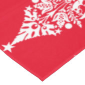 Scandinavische kerstboomversieringen tafelkleed (Gekanteld)