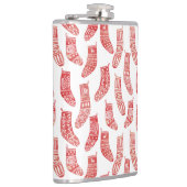 Scandinavische kerstgerechten Rood en Wit Patroon Heupfles (Rechts)