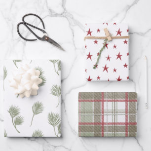 Scandinavische kerstkaarten in Scandinavische land Inpakpapier Vel