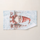 Scandinavische kerstkabouter rode bessen bad handdoek (Handdoek)