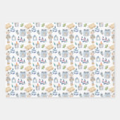 Scandinavische kerstkoepel inpakpapier vel (Voorkant)