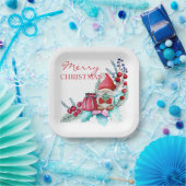 Scandinavische kerstkoepel papieren bordje (Feest)