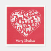 Scandinavische kerstpapieren servetten (Voorkant)