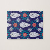 Scandinavische kerstpatronen legpuzzel (Horizontaal)