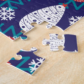 Scandinavische kerstpatronen legpuzzel (Zijkant)