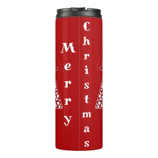 Scandinavische kerstrenners White Santa Helpers Re Thermosbeker (Achterkant)