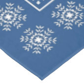 Scandinavische kerstsnowflake Aangepaste tekst Bla Tafelkleed (Gekanteld)