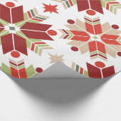 Scandinavische kerstsnowflake cadeaupapier (Hoek)