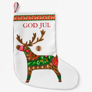 Scandinavische kerststaart kleine kerstsok