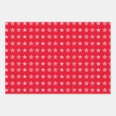 Scandinavische kerststerren in wit, rood inpakpapier vel (Voorkant 2)