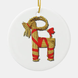 Scandinavische kerststrow Yule Goat Julbok Keramisch Ornament