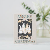 Scandinavische kerstwintergnomen briefkaart (Staand voorkant)