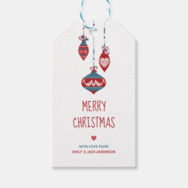 Scandinavische liefde kerst cadeaulabel