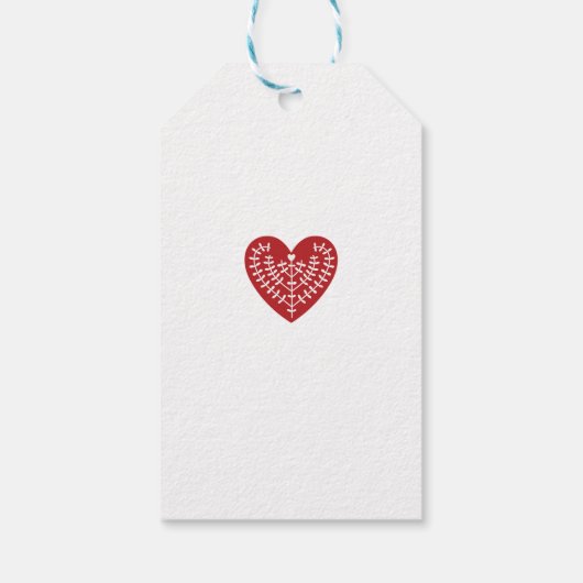 Scandinavische liefde kerst cadeaulabel (Achterkant)