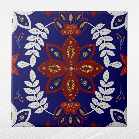 Scandinavische marinesector - Waterverf van leder Tegeltje