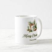 Scandinavische Minimalistische Kerstmok met Eigen Koffiemok (Voorkant rechts)