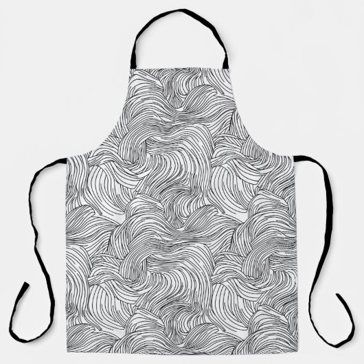 Scandinavische monochrome golven schort (Voorkant)