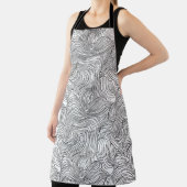 Scandinavische monochrome golven schort (Insitu)